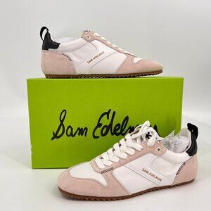 Sam Edelman Zaira Sneakers Pink Size 6.5 Suede Leather Lace Up Low Top Walking
